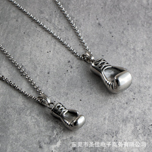 <b>Titanium</b> Steel Boxing Glove Pendant Necklace For Men SP491 SP901 Gift Jewelry - Product Image 3
