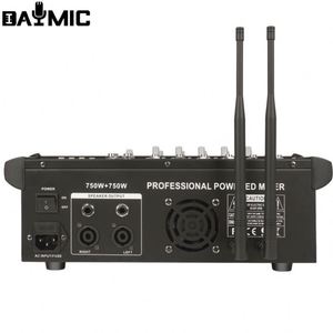 <b>Power</b> <b>Amplifier</b> Mixer 4 6 8 Channels 500 Watt Wireless Microphone Mixer or with Dual Microphone - Product Image 3