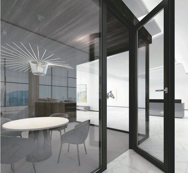 Large Wall Thickness External Aluminum Swing Doors Waterproof Heat Insulation