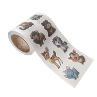 Autocollants décoratifs pour la maison, en forme d'animaux, mignons, réutilisables, imperméables, écologiques, à étiquette privée