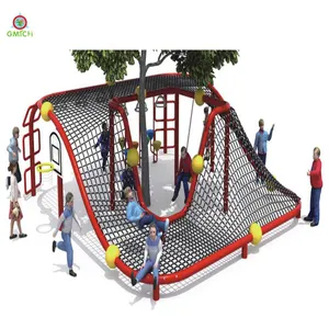 Aire de jeu pour enfants, matériel en plastique et en acier, filet d'escalade pour aire de jeux extérieure