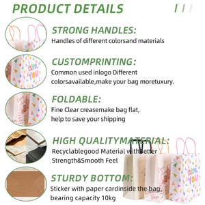 Sac cadeau en papier kraft de luxe personnalisé avec poignée pour vêtements, impression offset, emballage portable haut de gamme et logos personnalisés - Product Image 4