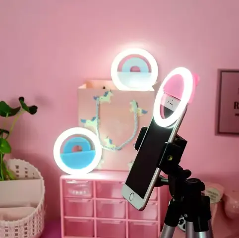 Mobile Phone Accessories Portable LED Ring Mini Fill Light Selfie Flash Ring Light For Phone Live Streaming Video USB