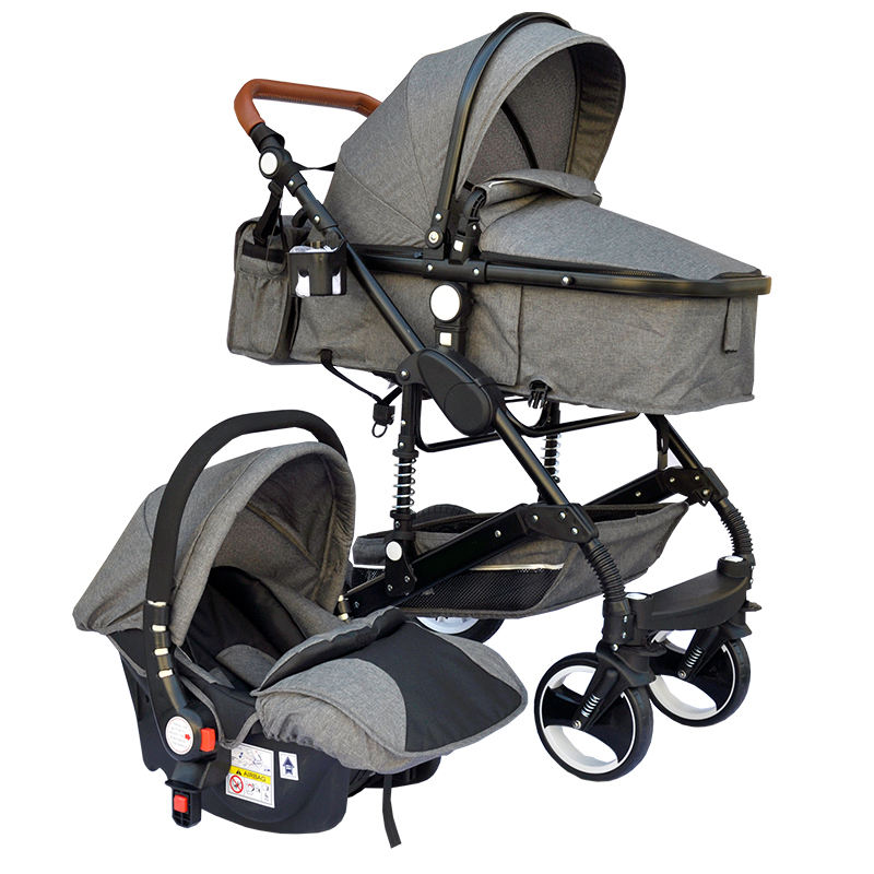 Tissu gris + cadre noir