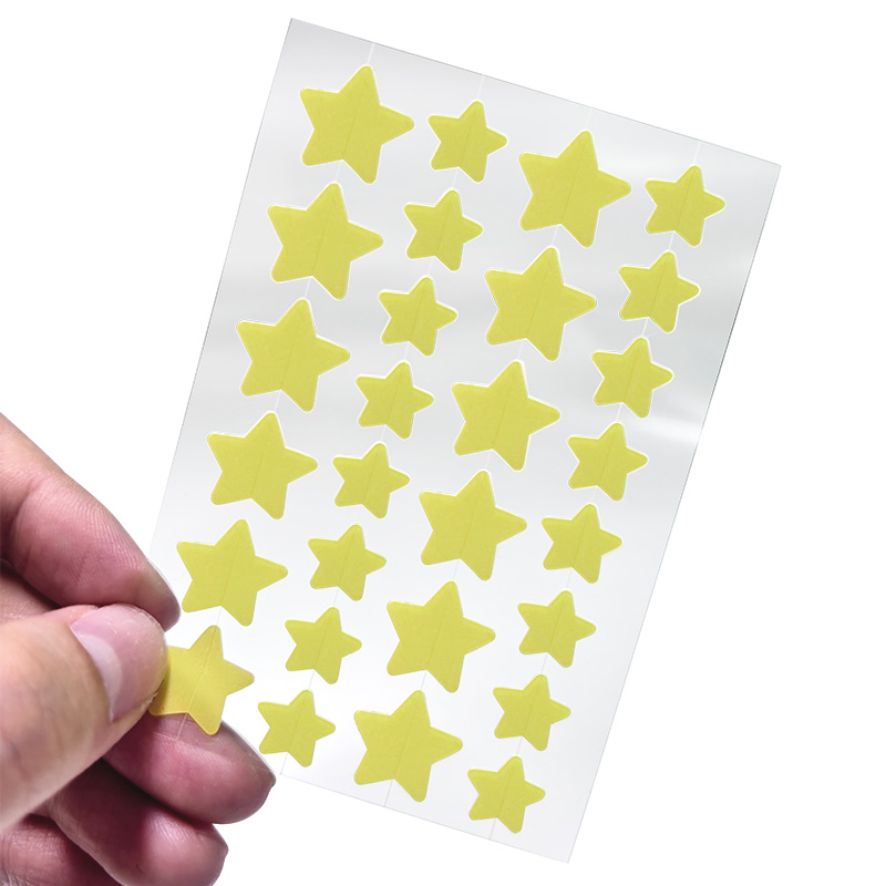 Custom Star-Shaped Yellow Pimple Patches Colorful Acne Patch Series