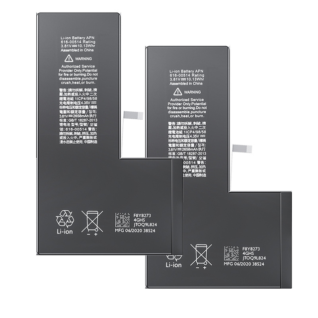 OEM High Quality Mobile Phone Battery for iPhone 6 7 8 X XS MAX 11 12 13 14 15 16 Pro Max Replacement Battery Standard Capacity