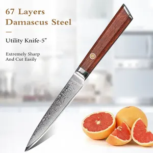 Новые поступления 5-дюймовый дамасский кухонный нож