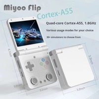 Nouvelle console de jeu portable Miyoo Mini Plus Flip Flip-top, écran tactile de 3,5 pouces, résolution 640x480, 64 Go, affichage couleur rétro nostalgique