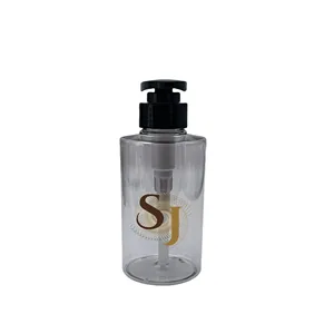 300ML CUSTOM ECO FRIENDLY PET PLASTIC BOTTLE +PRESS LOTION PUMP SCREW LOCK LOTION PUMP COSMETIC PACKAGING USE