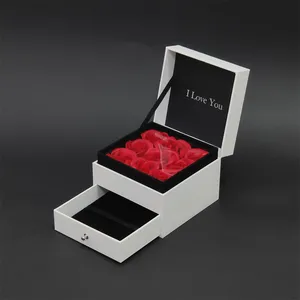 creative handmade gift flower packaging preserved rose jewelry box