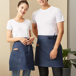 <strong>Custom</strong> Design Logo Kitchen Cooking Chef Half Adjustable Waiter <strong>Aprons</strong> Half Body Short Restaurant <strong>Work</strong> Waist <strong>Apron</strong> - Product Image 5
