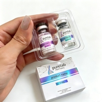 Autocollants en vinyle découpés rectangulaires pour flacons de peptides, étiquettes personnalisées imperméables pour emballages de flacons de poudre de peptides à surface plane de 2 ml et 10 ml