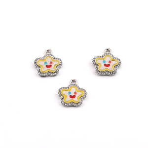 Bonito Colgante de Aleación de Zinc con Diseño de Dibujos Animados y Engaste de Diamantes de Imitación para Dijes de Estrella, Accesorio de Joyería DIY, Regalo Unisex - Product Image 5