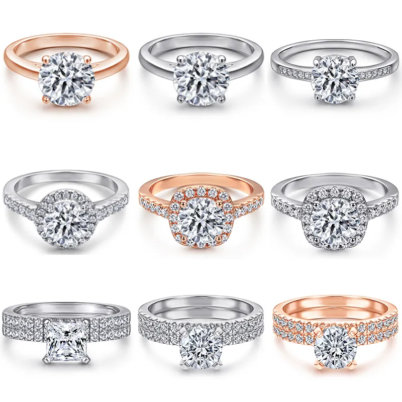 Fine Jewelry Rings Silver 925 Rings 18K Rose Gold Jewellery Fashion Wedding & Gift Ring For Women Jewelry