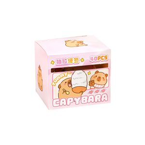 Bloc-notes autocollants Capybara, 40 pièces, carrés, dessin animé, pour étudiants, rentrée scolaire - Product Image 5