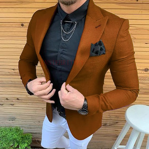 Tuta da uomo 2 pezzi <span class=keywords><strong>abiti</strong></span> da uomo sartoriali Slim Fit <span class=keywords><strong>abiti</strong></span> da sera pantaloni giacca da uomo smoking da sposa - Product Image 3