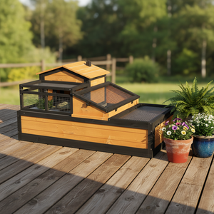 Gabbia di Lusso Moderna in Legno per Tartarughe, Recinto Esterno per Piccoli Animali - Product Image 5
