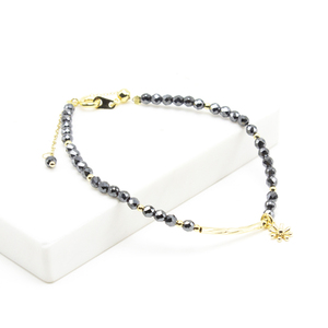 Mini pulsera de <span class=keywords><strong>hematita</strong></span> energía de sanación piedra cuentas de piedras preciosas brazalete de la pulsera - Product Image 3