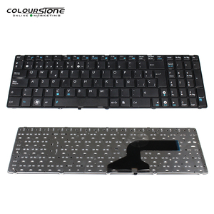 K52 시리즈 K52JB K52Jc K52Je K52JK 모델 용 블랙 프레임 전자 제품 수리 부품이있는 새로운 블랙 라틴 스페인어 키보드 - Product Image 1