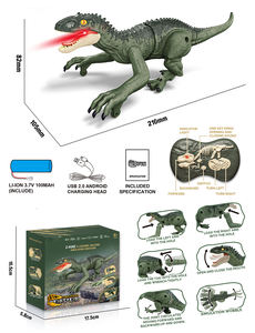 Modèle de <span class=keywords><strong>dinosaure</strong></span> <span class=keywords><strong>télécommandé</strong></span> à 5 canaux, petit <span class=keywords><strong>Velociraptor</strong></span>, Spinosaurus, D-Rex, Dilophosaurus, marche, avec lumière - Product Image 5
