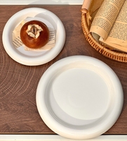 Sans BPA passe au micro-ondes 15 cm 20 cm grande et petite assiette de petit déjeuner de forme ronde en céramique assiette à gâteau assiette à dessert