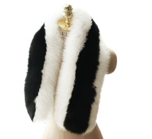 Luxe Long Naturel Blanc Bleu <span class=keywords><strong>Fourrure</strong></span> De Renard Étole Boa Châle Wrap Femmes Écharpe De <span class=keywords><strong>Fourrure</strong></span> De Renard - Product Image 1