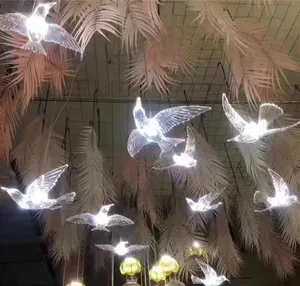 Thuis Bruiloft Plafond Feest Decoratie Keuken Modern Warm Wit Plafond Led Vliegende Vogel Led Kroonluchter