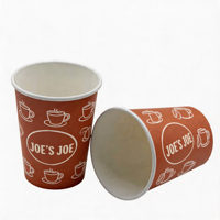 Gobelet à café en papier kraft à paroi simple compostable de qualité alimentaire, logo imprimé personnalisé, taille personnalisée, gobelet à emporter écologique