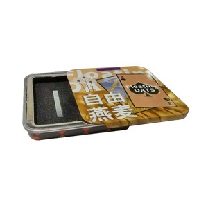 Caja de hojalata con imán para sombra de ojos, tapa deslizante de forma cuadrada con impresión personalizada, tamaño de bolsillo - Product Image 4