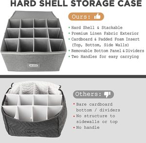 Scatola di immagazzinaggio dell'organizzatore del flauto del calice del bicchiere di vino pieghevole doemstic - Product Image 3