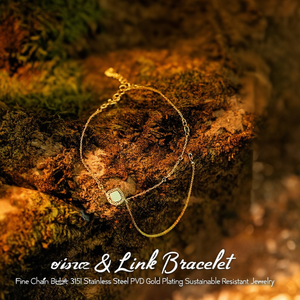 Pulsera de Cadena Fina de Acero Inoxidable 316L con Baño de Oro PVD, Joyería Sostenible y Resistente - Product Image 3