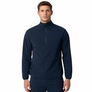 Chaqueta Cortavientos Ligera Personalizada para Hombre con Media Cremallera, Resistente al Agua, Sudadera de Entrenamiento, Ropa Deportiva OEM - Product Image 1