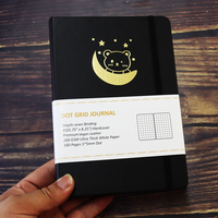 Carnet d'artiste A5 en cuir PU noir souple, couverture rigide, 160 pages, papier blanc ultra épais 160 g/m², ligné/blank, livraison immédiate, estampage à chaud, idéal comme cadeau