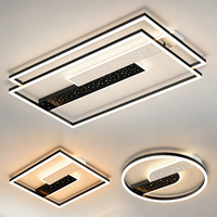 Plafonnier LED contemporain, design géométrique élégant, éclairage moderne minimaliste pour chambre à coucher, couloir, salle à manger