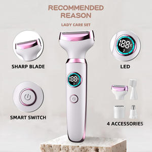 WAIKIL <span class=keywords><strong>Épilateur</strong></span> 4 en 1 indolore pour femmes, tondeuse à poils du nez, épilation du corps, tondeuse à sourcils, rasoir, kit de toilettage - Product Image 2