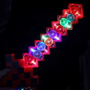 New dạ quang 9-ánh sáng <span class=keywords><strong>LED</strong></span> nhấp nháy âm nhạc lưới bánh răng Thanh Kiếm đồ chơi pixel kim cương thanh kiếm ánh sáng lên đồ chơi - Product Image 3