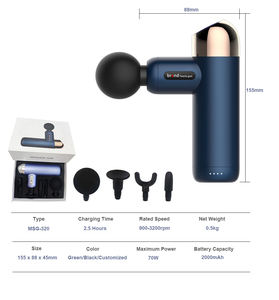 Mini pistola portátil, masajeador de percusión, masaje muscular de tejido profundo de mano para pistola muscular corporal - Product Image 1