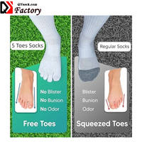 Chaussettes athlétiques personnalisées en usine 5 orteils chaussettes de sport pour le football basket-ball Baseball course à pied danse chaussettes antidérapantes