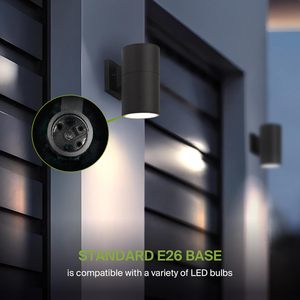Lámpara de pared cilíndrica para el hogar, luz de alto brillo para exteriores - Product Image 3