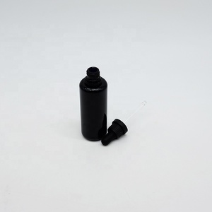 Bouteille cosmétique en verre <span class=keywords><strong>violet</strong></span> 15ml 30ml bouteille de lotion crème de couleur noire résistante aux UV avec dessus de pompe - Product Image 5