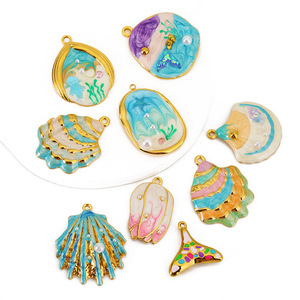 Pendentif Coquillage Fleur de Queue de Poisson Thème Océan en Acier Inoxydable pour la Fabrication de Bijoux DIY (Bracelets, Colliers, Boucles d'Oreilles) - Product Image 5