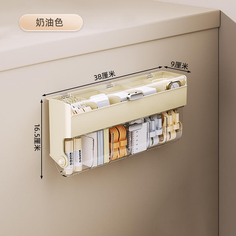 H-9892 Caja de almacenamiento de pared, amarillo cremoso