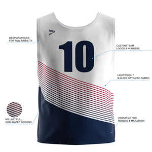 Canotta da <span class=keywords><strong>uomo</strong></span> in mesh con numero personalizzato, taglio atletico e ampi fori per le braccia, ideale per canottaggio e kayak - Product Image 6