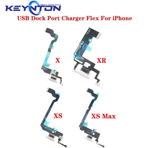 Cable flexible de carga USB para <span class=keywords><strong>iPhone</strong></span> X <span class=keywords><strong>XR</strong></span> XS MAX, conector de puerto de carga con micrófono - Product Image 2