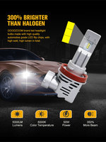 Bombillas LED GOODZOOM H4 H7 Hb Hb4 para Faros Delanteros, Plug and Play, 9-30V, Luces Canbus para Auto, 2500Lm, Resistentes al Agua