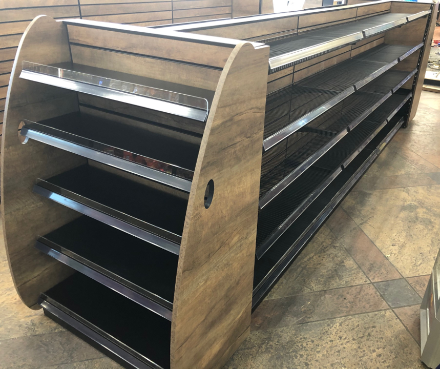 Решения для удобного магазина, стальные полки для гондолы, розничные счетчики