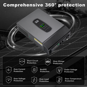 DATOUBOSS Entrepôt UE Onduleur Solaire Hybride à Onde Sinusoïdale <span class=keywords><strong>Pure</strong></span> Monophasé 6KW 6.2KW 48V 220V 230V 240V - Product Image 5