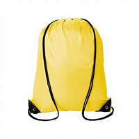 Sacs à dos pliables à cordon tendance – Rangement en gros pour le sport, la gym et les fêtes, 6 couleurs en polyester