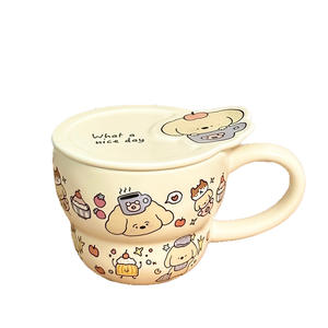 Mug en céramique To.You 301-400ml avec couvercle et cuillère, résistant à la chaleur, cadeau pour la maison - Product Image 3