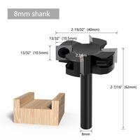 Fresa para router de madera de 4 filos para corte de tableros, fresado y limpieza de rasos